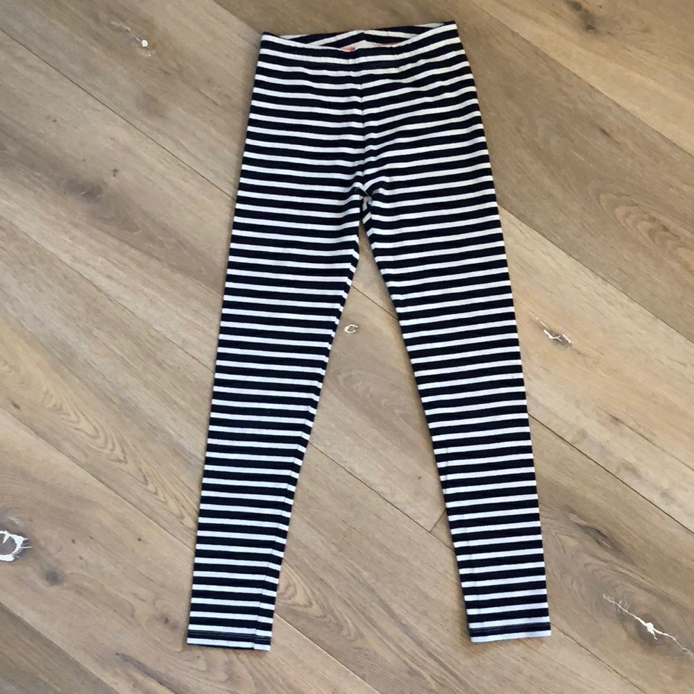 Crewcuts Navy and White Striped Leggings, Girls 8